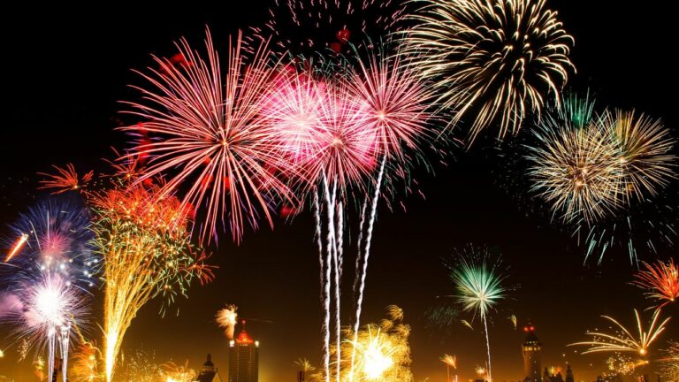 fogos de artificio de ano novo